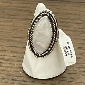 Victoria Tsosie Moonstone Ring in Sterling Silver Setting Size 8